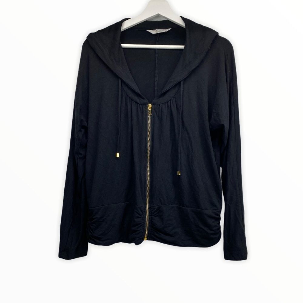 Boston Proper Sport black zip-up hoodie size Small